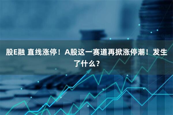 股E融 直线涨停！A股这一赛道再掀涨停潮！发生了什么？
