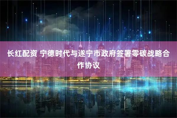 长红配资 宁德时代与遂宁市政府签署零碳战略合作协议