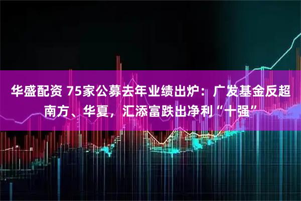 华盛配资 75家公募去年业绩出炉:广发基金反超南方、华夏,汇添富跌出净利“十强”